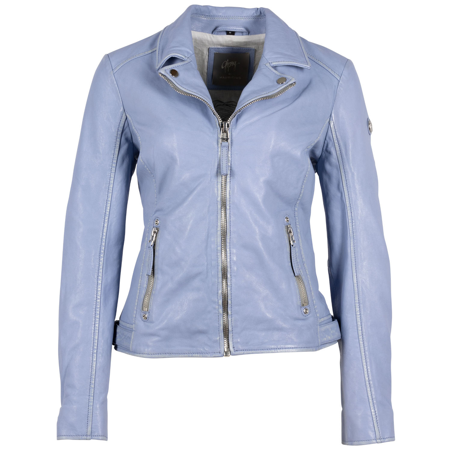 Geaca de Piele Dama Gipsy Albastru Deschis Loreen – Black Friday Geaca de Piele Dama Gipsy Albastru Deschis Loreen – Black Friday