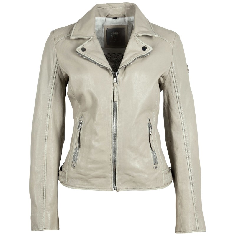 Geaca de Piele Dama Gipsy Gri Argintiu Loreen – Geci de Piele Geaca de Piele Dama Gipsy Gri Argintiu Loreen – Geci de Piele