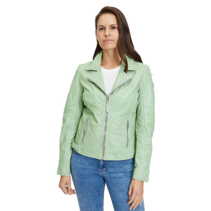 Geaca de Piele Dama Gipsy Verde Pal Loreen – Geci de Piele