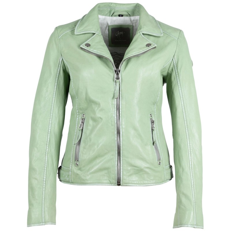 Geaca de Piele Dama Gipsy Verde Pal Loreen – Geci de Piele