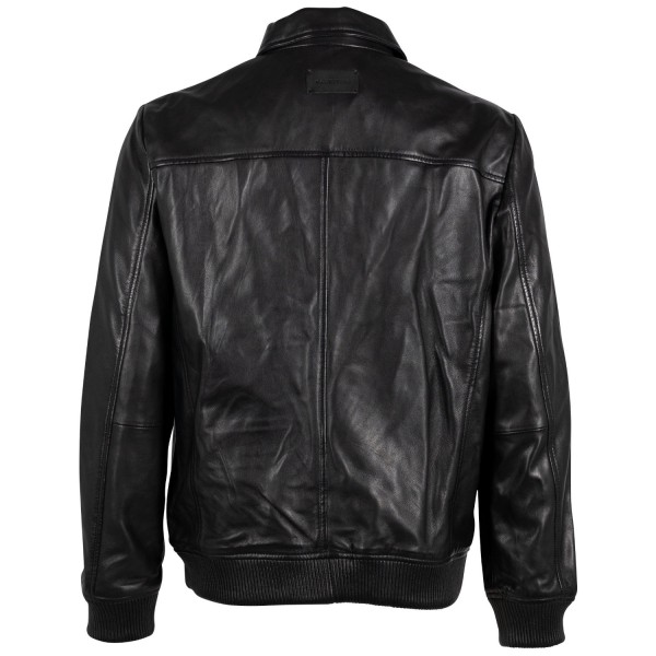 Geaca de Piele Barbati Mauritius Silver Neagra Luk – Geci de Piele — fotografia 4