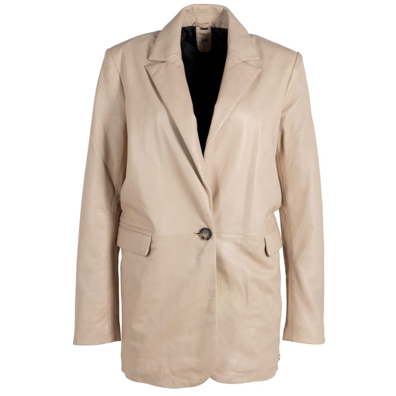 Geaca de Piele Dama Gipsy Bej Deschis Lyza – Black Friday