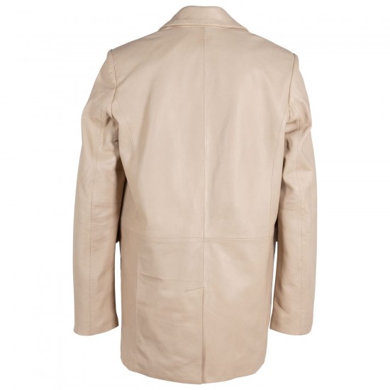 Geaca de Piele Dama Gipsy Bej Deschis Lyza