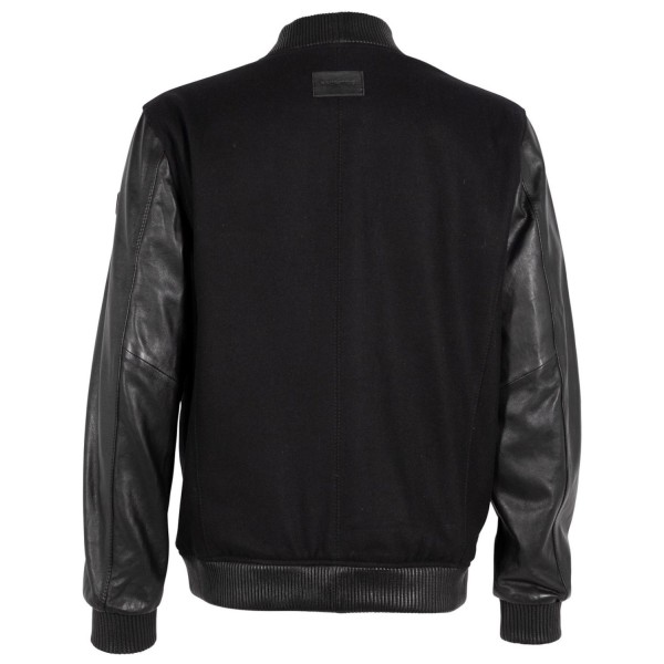 Geaca de Piele Barbati Mauritius Silver Neagra MMAleck