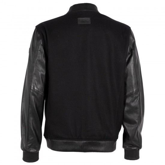 Geaca de Piele Barbati Mauritius Silver Neagra MMAleck