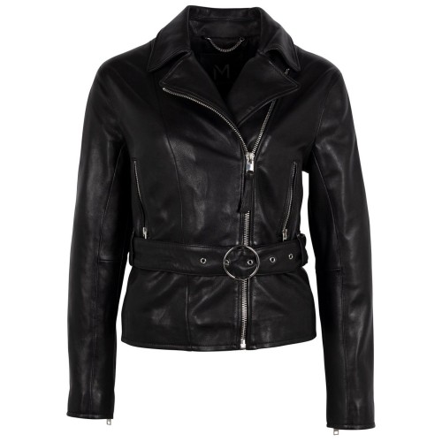 Geaca de Piele Dama Mauritius Silver Neagra MWBianka