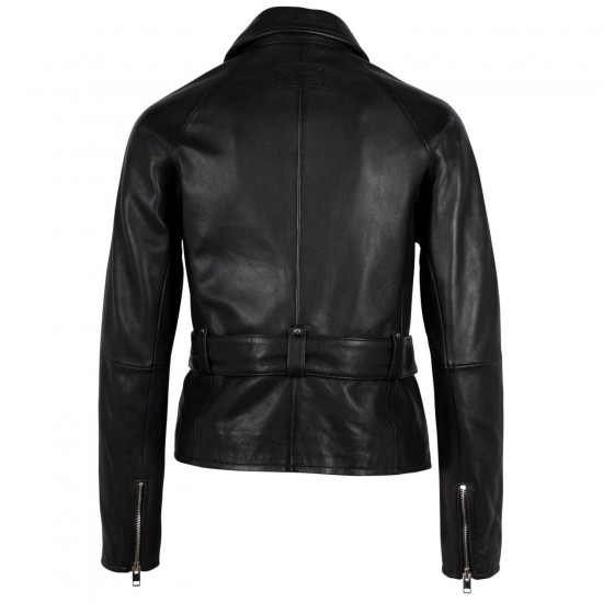 Geaca de Piele Dama Mauritius Silver Neagra MWBianka