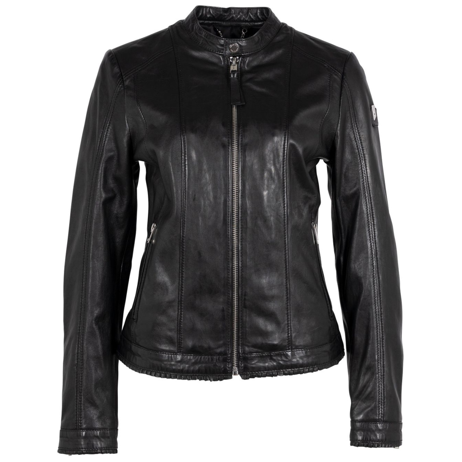 Geaca de Piele Dama Mauritius Silver Neagra MWCelina – Geci de Piele