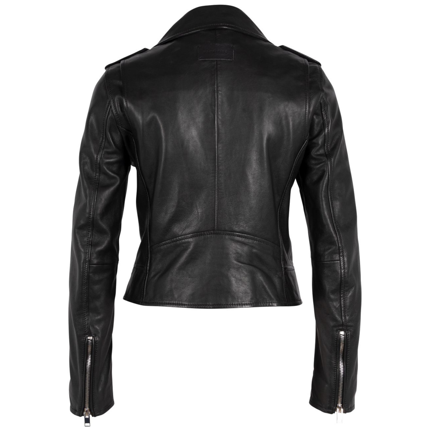 Geaca de Piele Dama Mauritius Silver Neagra MWLunah – Black Friday