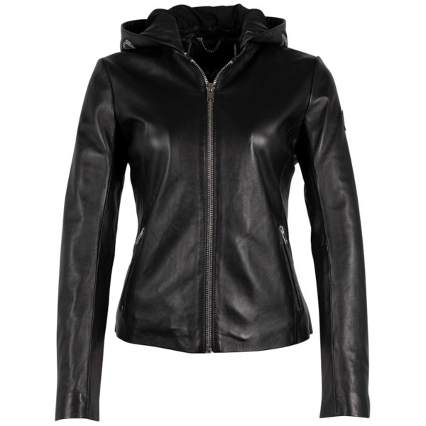 Geaca de Piele Dama Mauritius Silver Neagra MWNaima – IMBRACAMINTE — fotografia 1