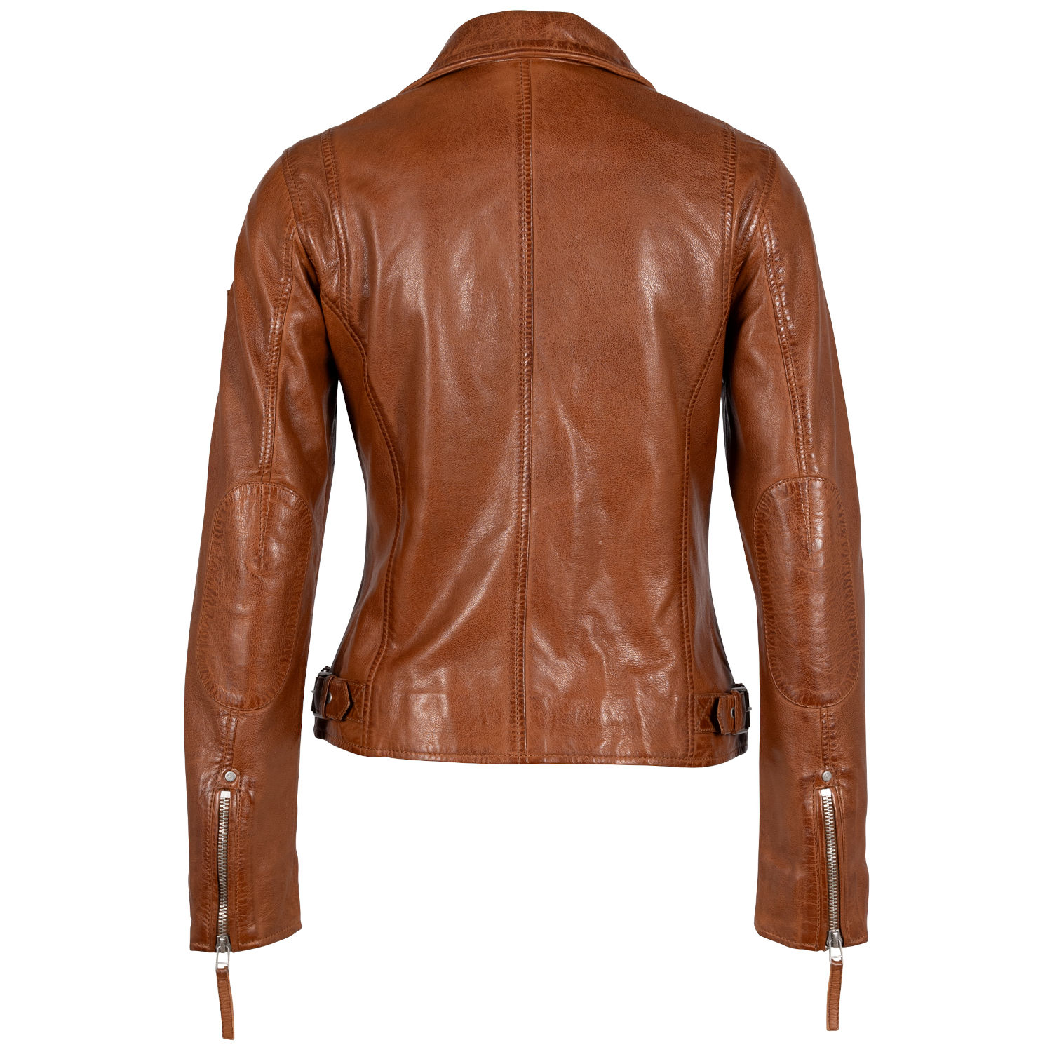 geaca piele dama mauritius mwpaige coniac biker regular fit