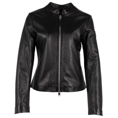 Geaca de Piele Dama Mauritius Silver Neagra MWYamila