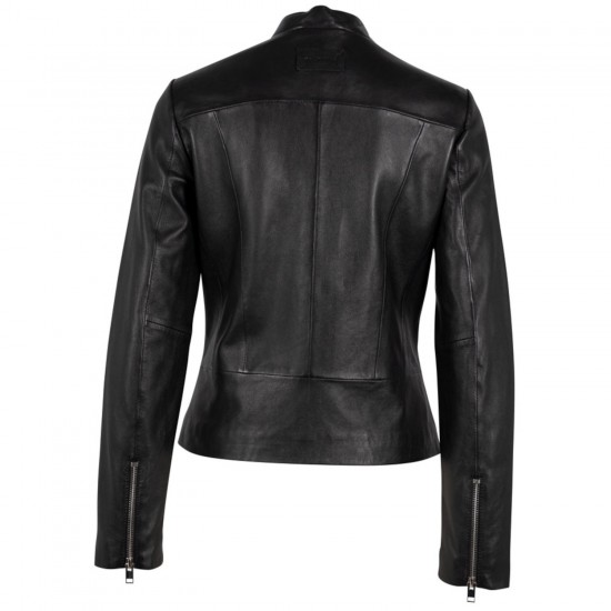 Geaca de Piele Dama Mauritius Silver Neagra MWYamila Geaca de Piele Dama Mauritius Silver Neagra MWYamila