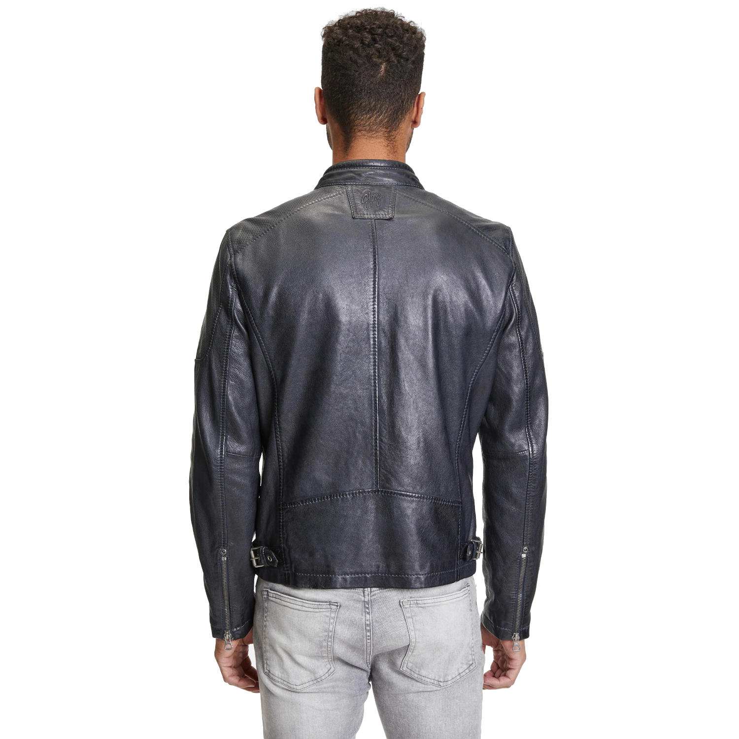 Geaca de Piele Barbati Gipsy Bleumarin/Negru Marc – Geci de Piele Geaca de Piele Barbati Gipsy Bleumarin/Negru Marc – Geci de Piele