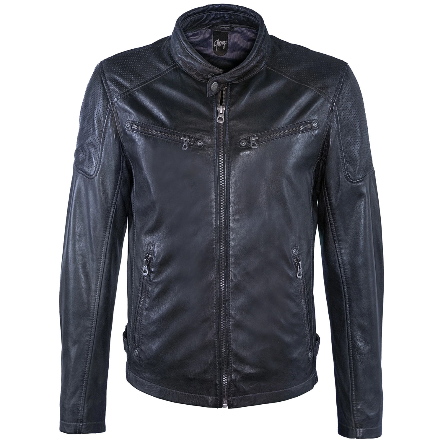Geaca de Piele Barbati Gipsy Bleumarin/Negru Marc – Black Friday Geaca de Piele Barbati Gipsy Bleumarin/Negru Marc – Black Friday