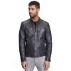 Geaca de Piele Barbati Gipsy Bleumarin/Negru Marc - readytowear