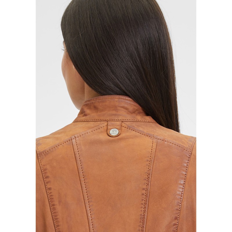 Geaca Lunga de Piele Dama Gipsy Coniac Margarethe – Geci de Piele Geaca Lunga de Piele Dama Gipsy Coniac Margarethe – Geci de Piele