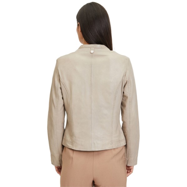 Geaca de Piele Dama Gipsy Bej Deschis Marlie