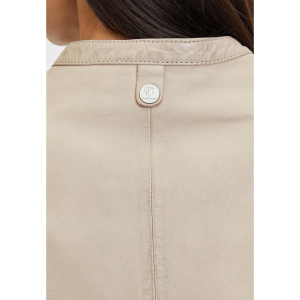 Geaca de Piele Dama Gipsy Bej Deschis Marlie – Black Friday — fotografia 7
