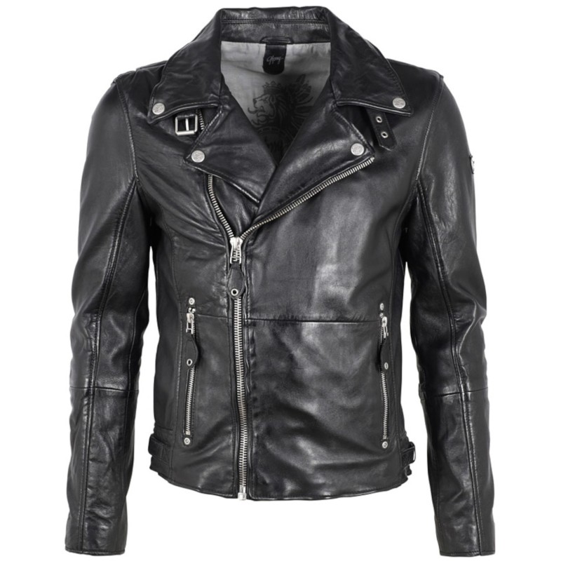 Geaca de Piele Barbati Gipsy Neagra Mavric – IMBRACAMINTE