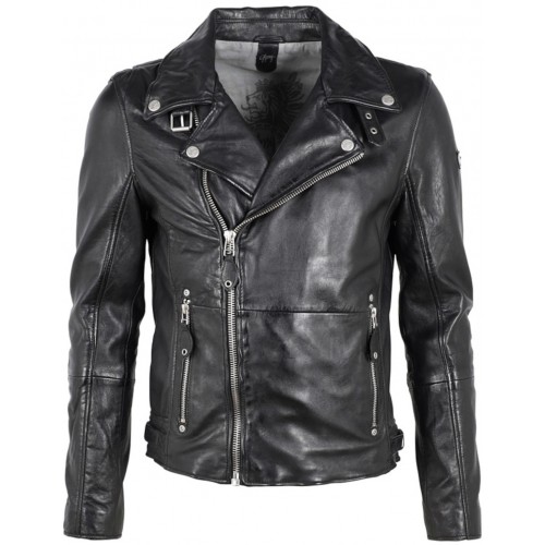 Geaca de Piele Barbati Gipsy Neagra Mavric