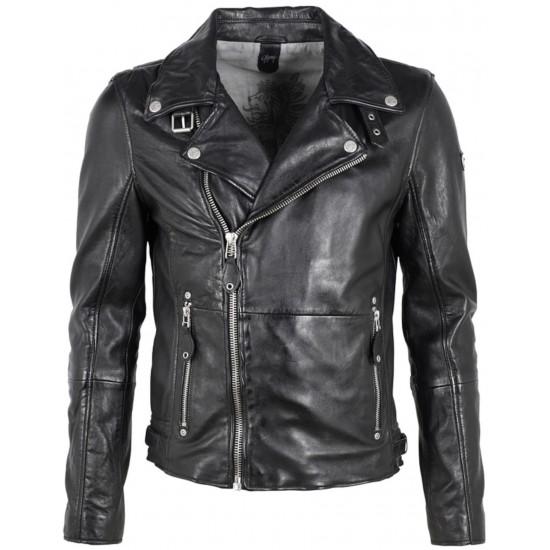 Geaca de Piele Barbati Gipsy Neagra Mavric