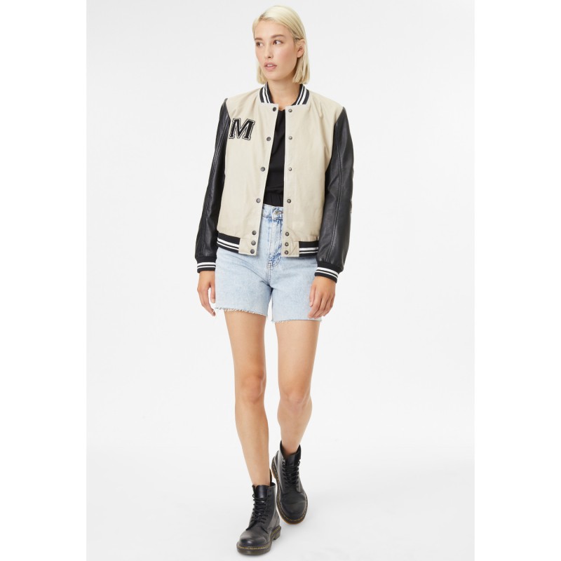 Geaca de Piele Dama Gipsy Gri/Negru Mora – Black Friday