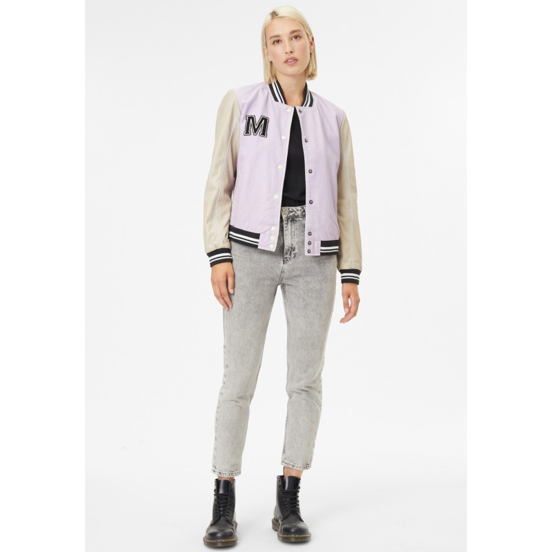 Geaca de Piele Dama Gipsy Mov Deschis/Gri Mora – Black Friday