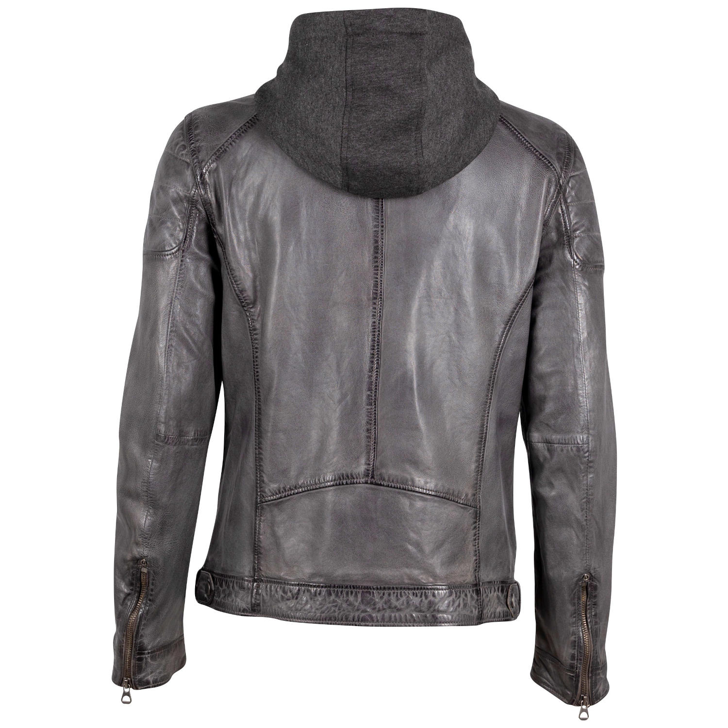 Geaca de Piele Barbati Gipsy Gri Deschis Nemei – Geci de Piele