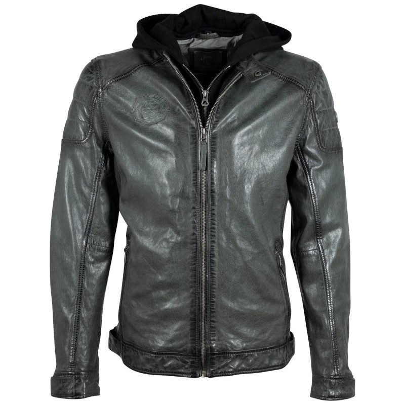 Geaca de Piele Barbati Gipsy Verde Inchis Nemei – Black Friday