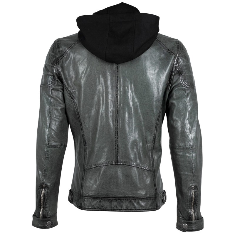 Geaca de Piele Barbati Gipsy Verde Inchis Nemei – Black Friday