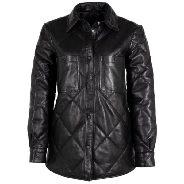 Geaca de Piele Dama Gipsy Neagra Oliah – Black Friday — fotografia 3
