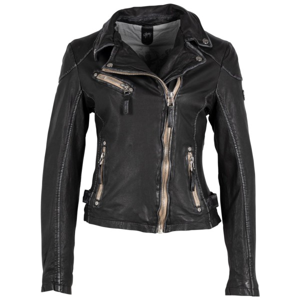 Geaca de Piele Dama Gipsy Neagra PGG – IMBRACAMINTE — fotografia 3
