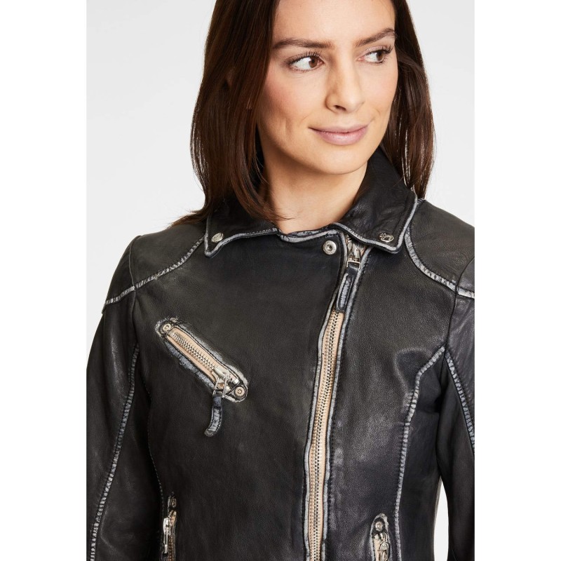 Geaca de Piele Dama Gipsy Neagra PGG – IMBRACAMINTE Geaca de Piele Dama Gipsy Neagra PGG – IMBRACAMINTE