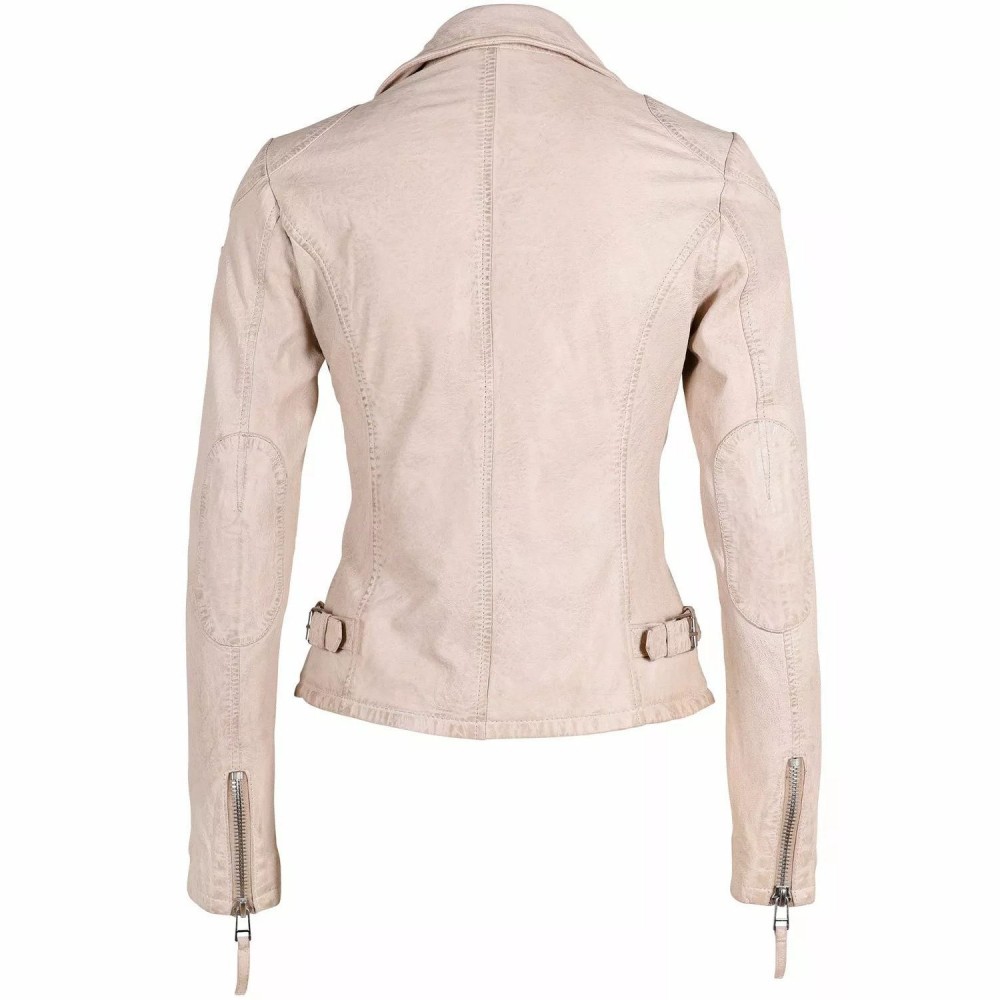 Geaca de Piele Dama Gipsy Alb Galbui PGG S22 LABAGV Geaca de Piele Dama Gipsy Alb Galbui PGG S22 LABAGV - readytowear.ro