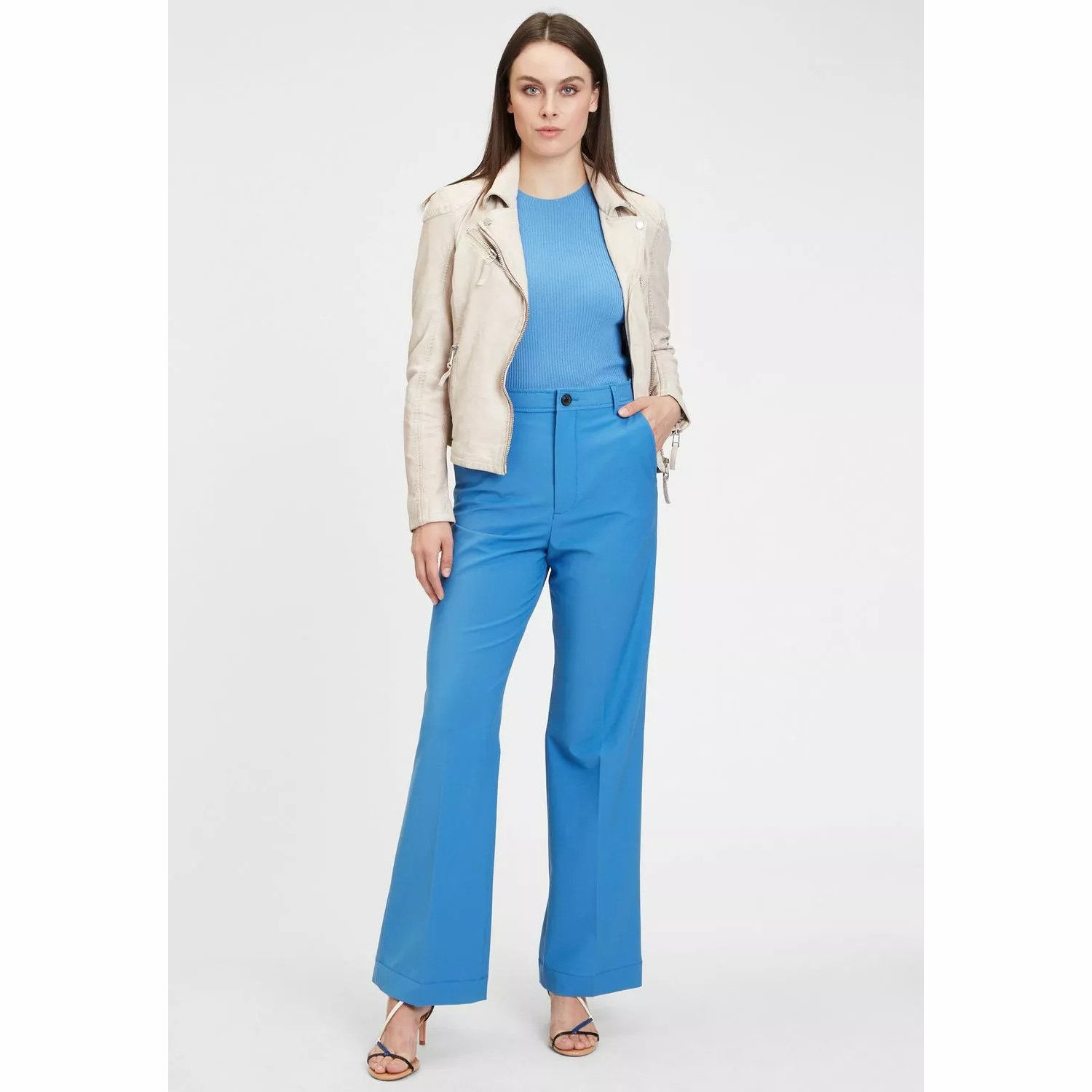 Geaca de Piele Dama Gipsy Alb Galbui PGG S22 LABAGV – IMBRACAMINTE