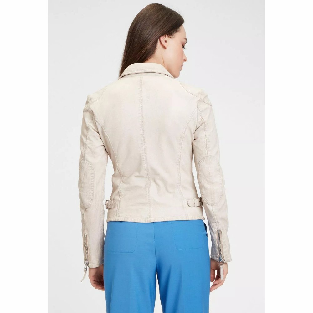 Geaca de Piele Dama Gipsy Alb Galbui PGG S22 LABAGV Geaca de Piele Dama Gipsy Alb Galbui PGG S22 LABAGV - readytowear.ro