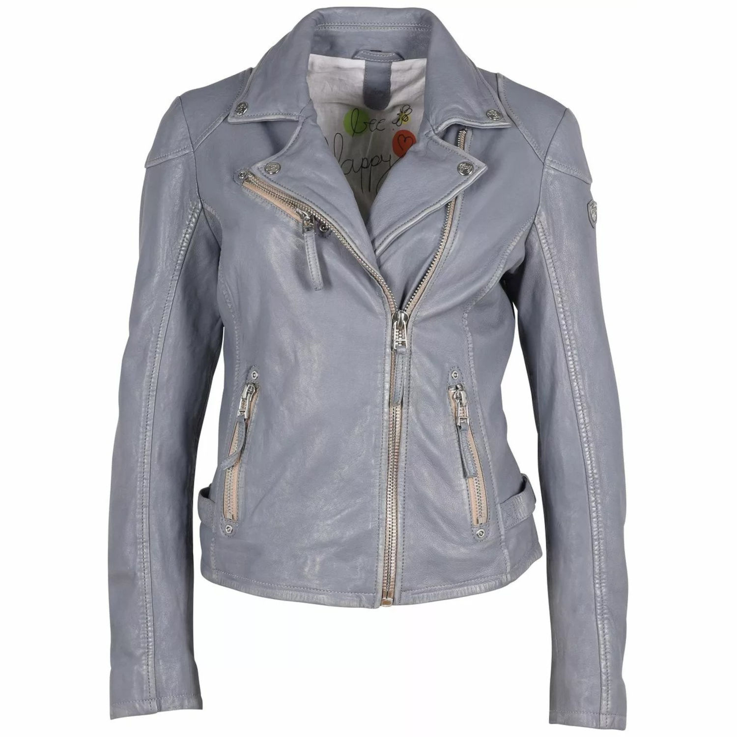 Geaca de Piele Dama Gipsy Albastru Deschis PGG S22 LABAGV – IMBRACAMINTE