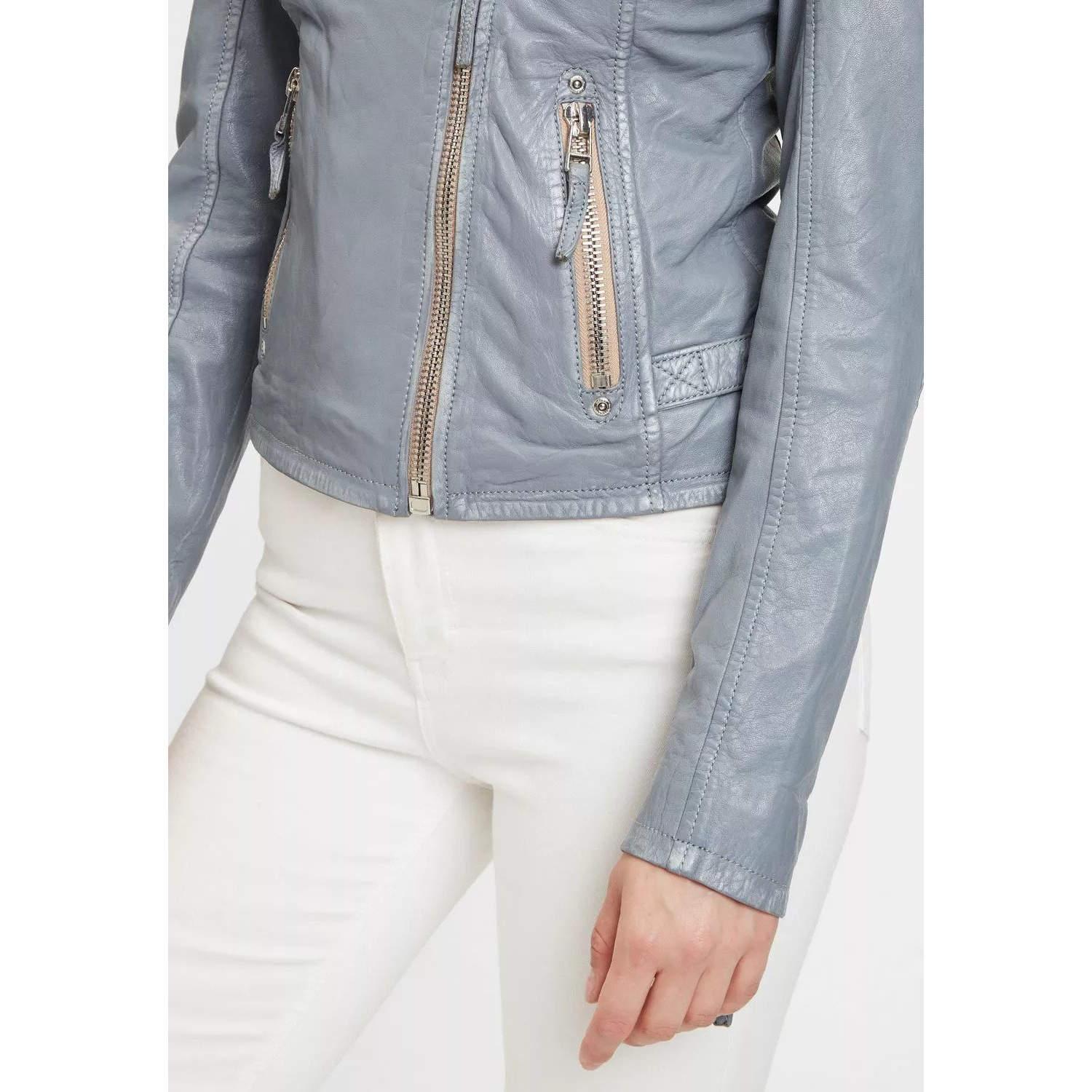 Geaca de Piele Dama Gipsy Albastru Deschis PGG S22 LABAGV – IMBRACAMINTE