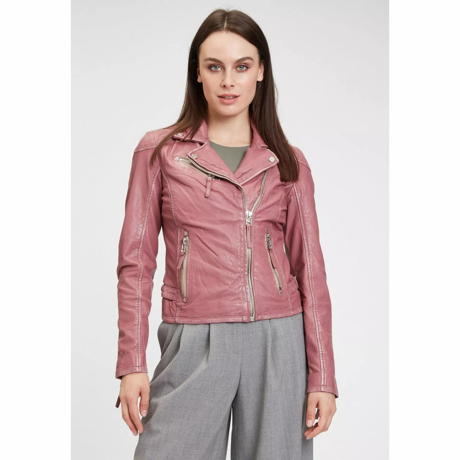 Geaca de Piele Dama Gipsy Mov Cassis PGG S22 LABAGV – IMBRACAMINTE