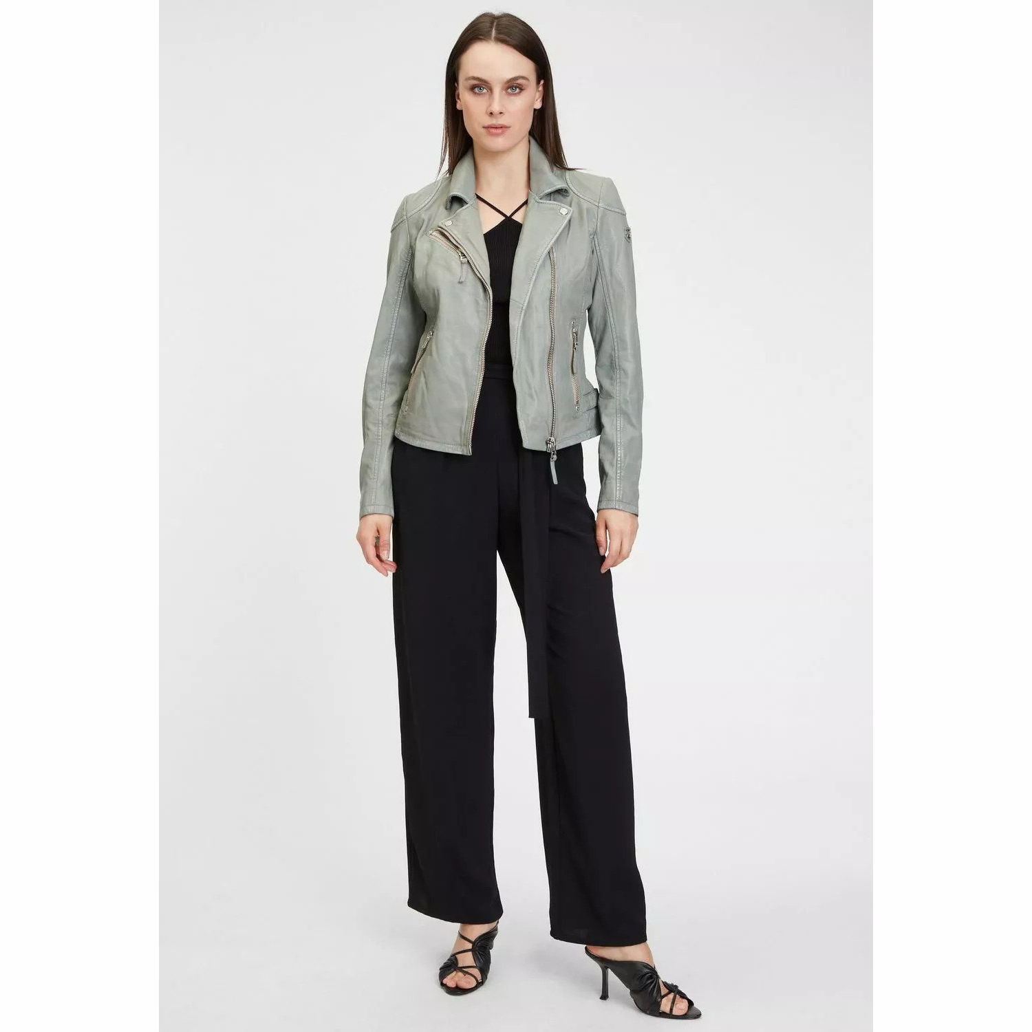 Geaca de Piele Dama Gipsy Verde Deschis PGG S22 LABAGV – IMBRACAMINTE