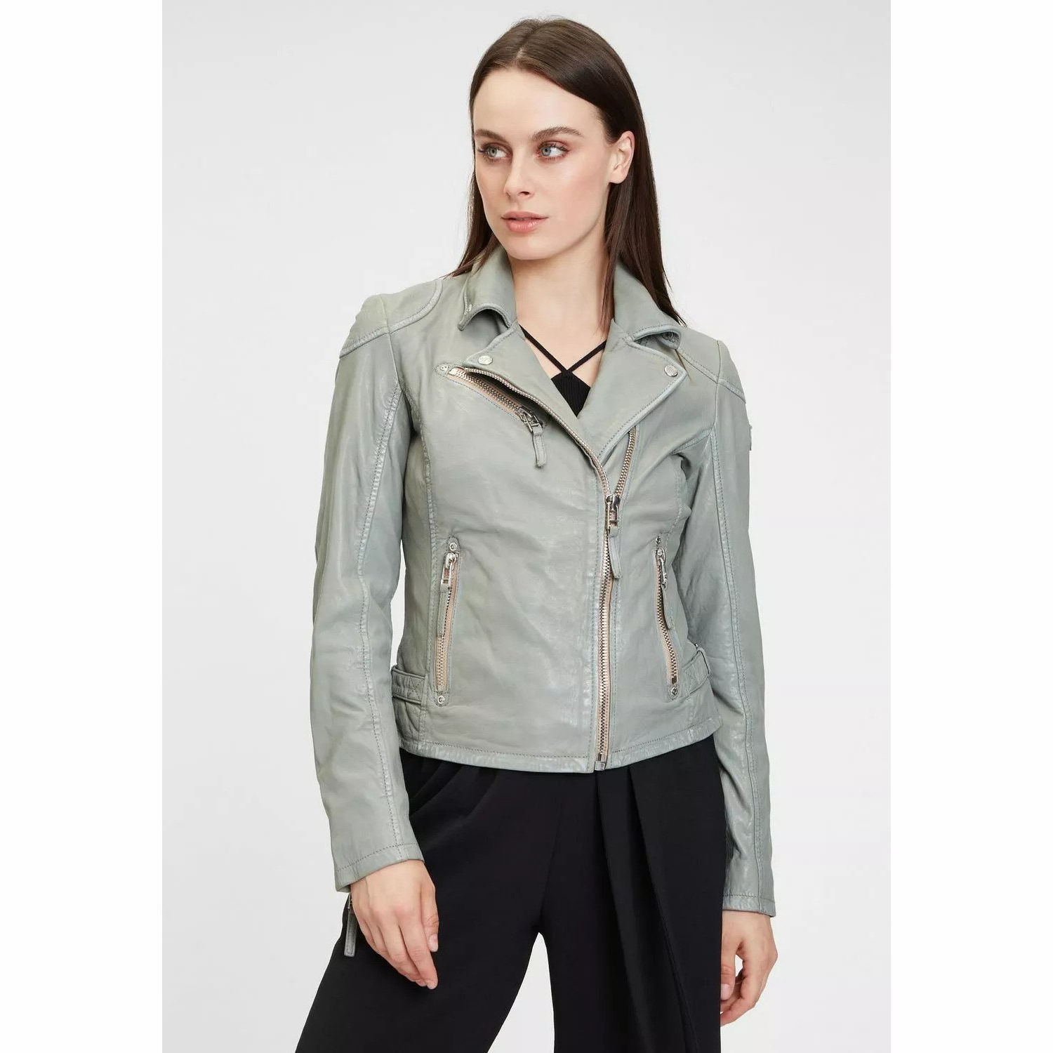 Geaca de Piele Dama Gipsy Verde Deschis PGG S22 LABAGV – IMBRACAMINTE