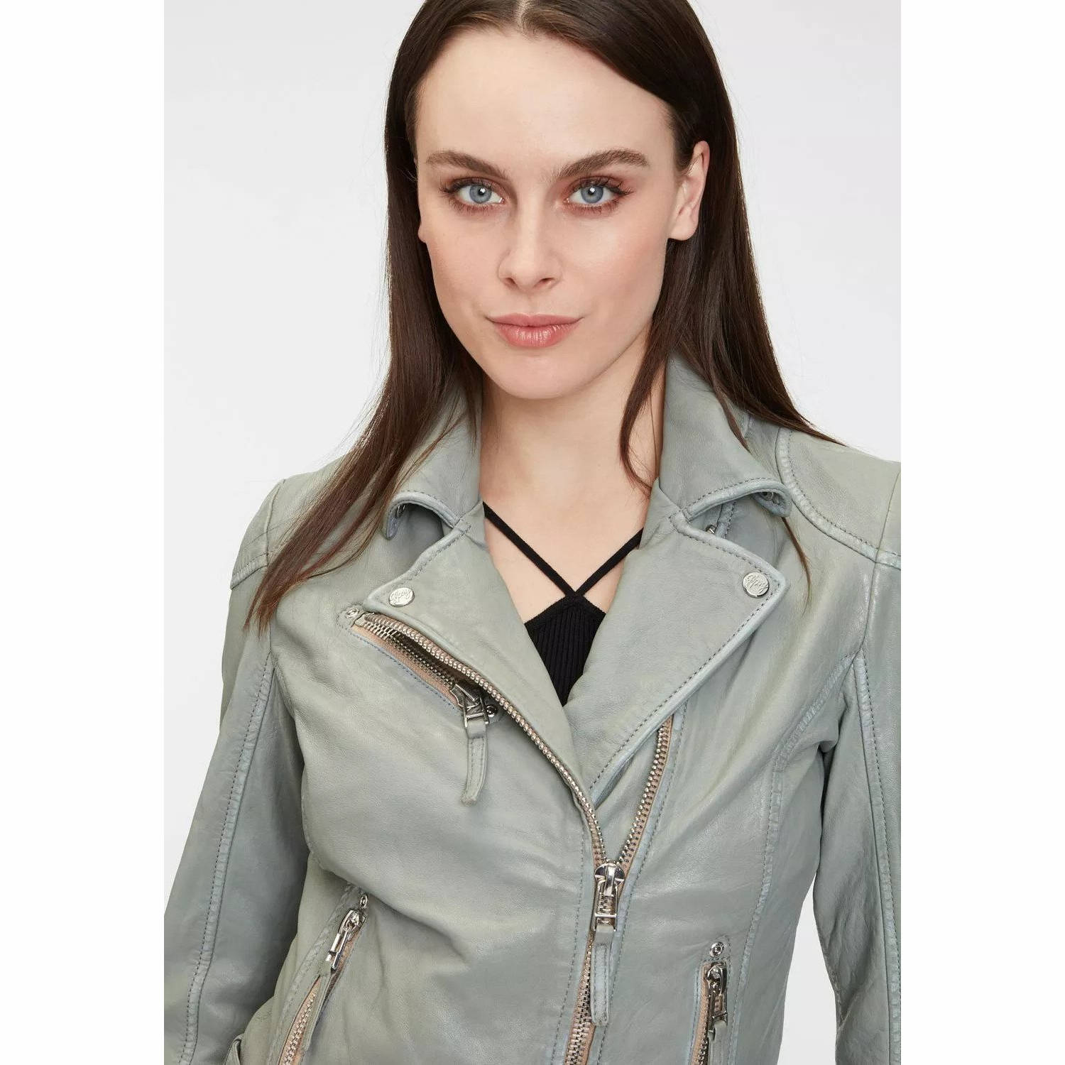 Geaca de Piele Dama Gipsy Verde Deschis PGG S22 LABAGV – IMBRACAMINTE