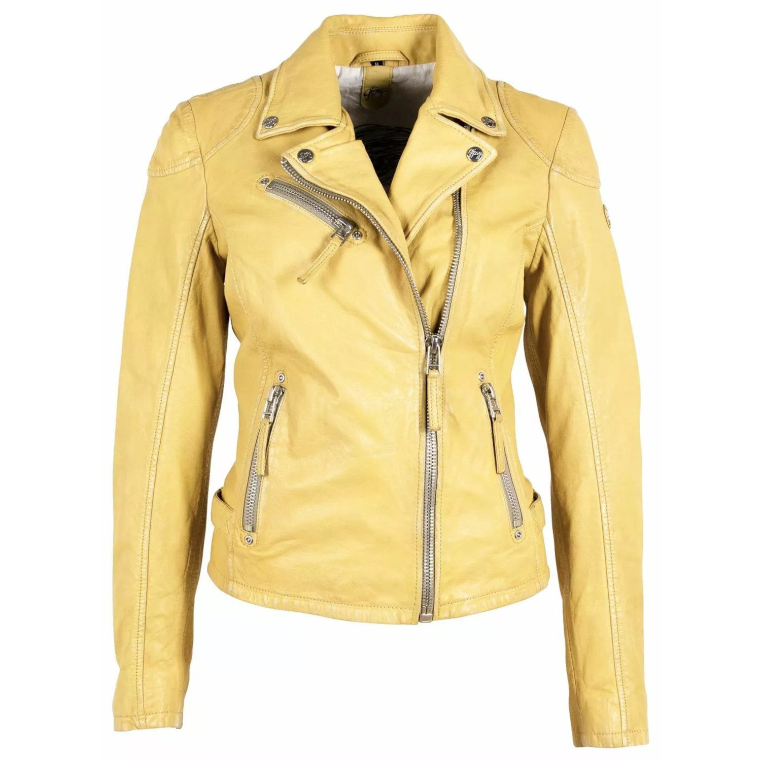 Geaca de Piele Dama Gipsy Galbena PGG – IMBRACAMINTE