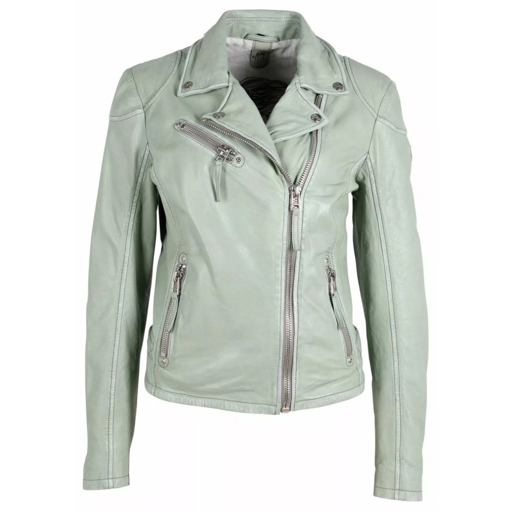 Geaca de Piele Dama Gipsy Verde Pal PGG Geaca de Piele Dama Gipsy Verde Pal PGG - readytowear