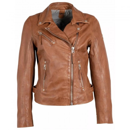 Geaca de Piele Dama Gipsy Coniac PGG W14