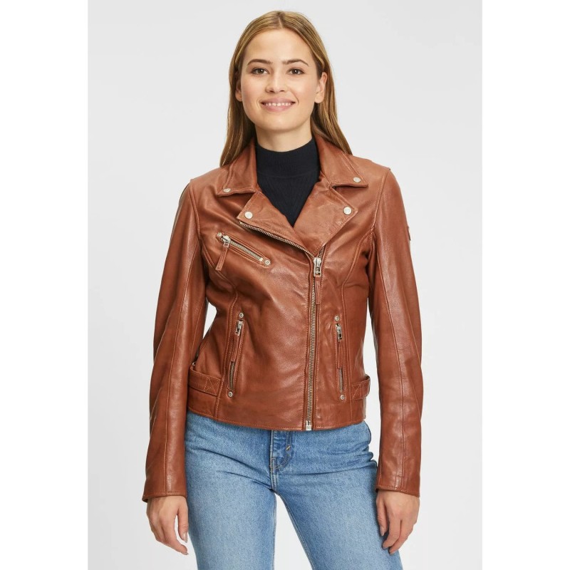 Geaca de Piele Dama Gipsy Coniac PGG W14 – Black Friday