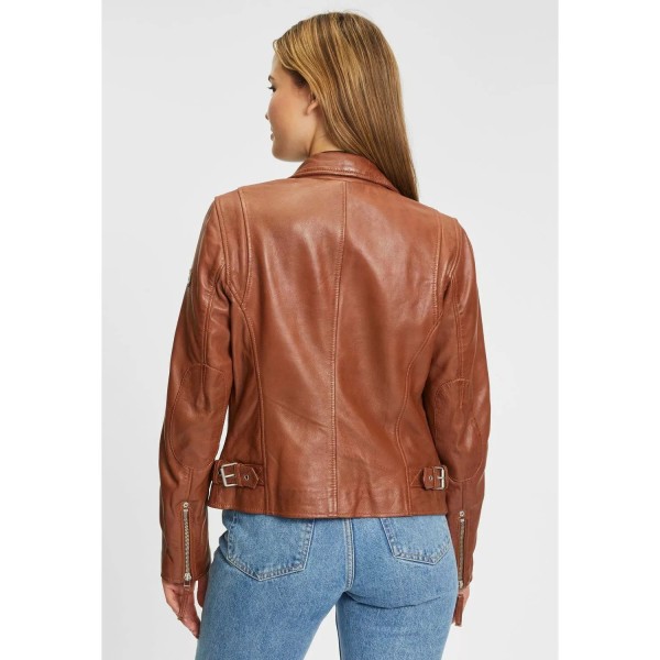 Geaca de Piele Dama Gipsy Coniac PGG W14 – IMBRACAMINTE — fotografia 5