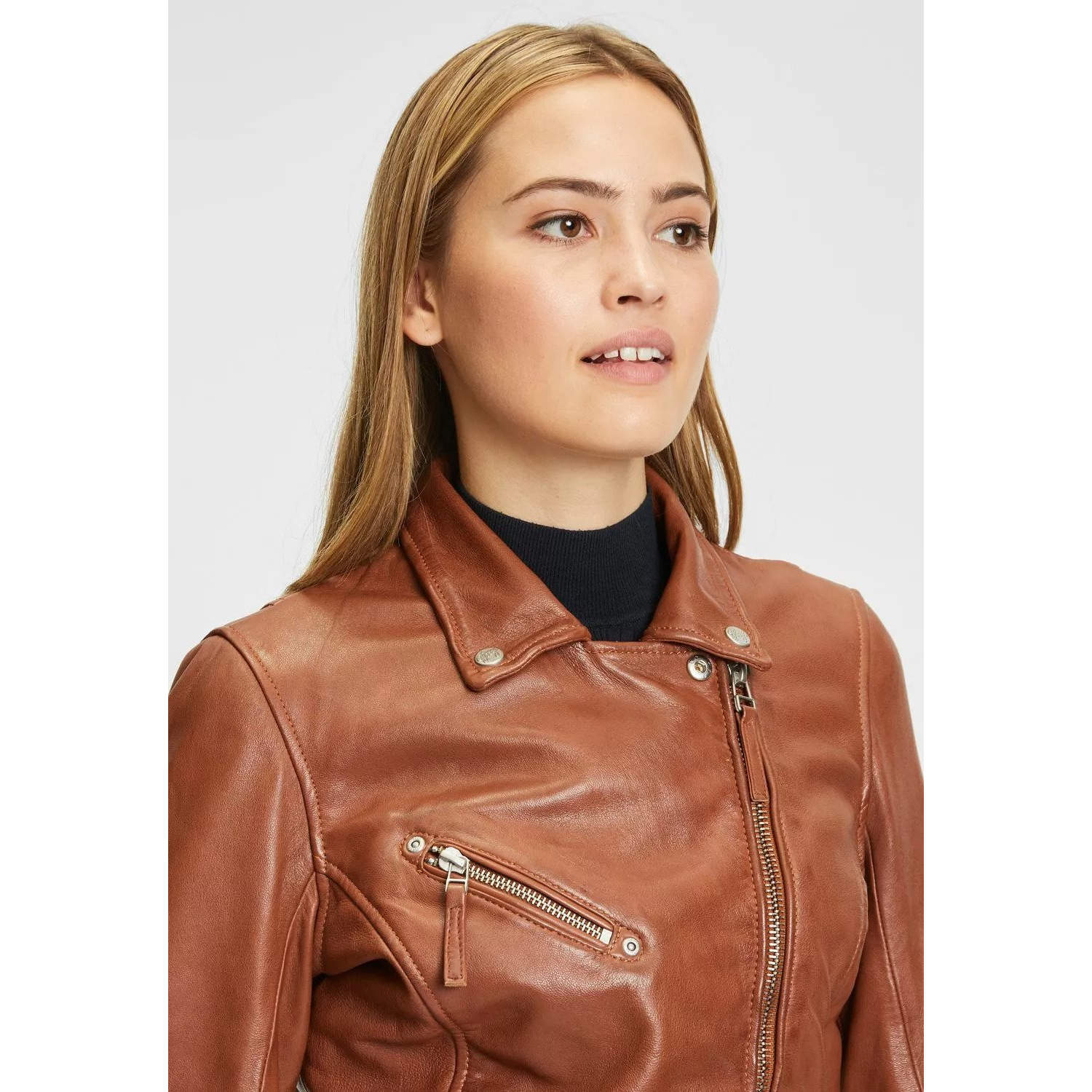 Geaca de Piele Dama Gipsy Coniac PGG W14 – Black Friday