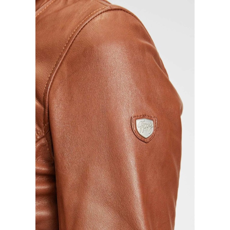 Geaca de Piele Dama Gipsy Coniac PGG W14 – Black Friday